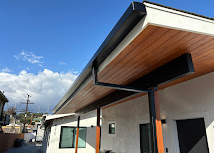 Black box gutter with wood soffit detail